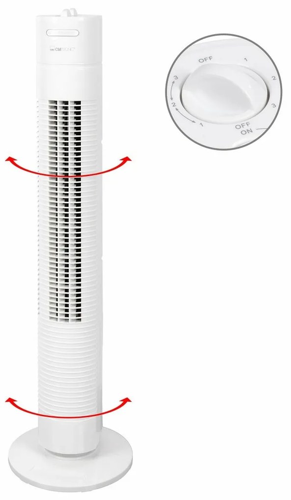 Clatronic TVL 3770 stĺpový ventilátor, biela