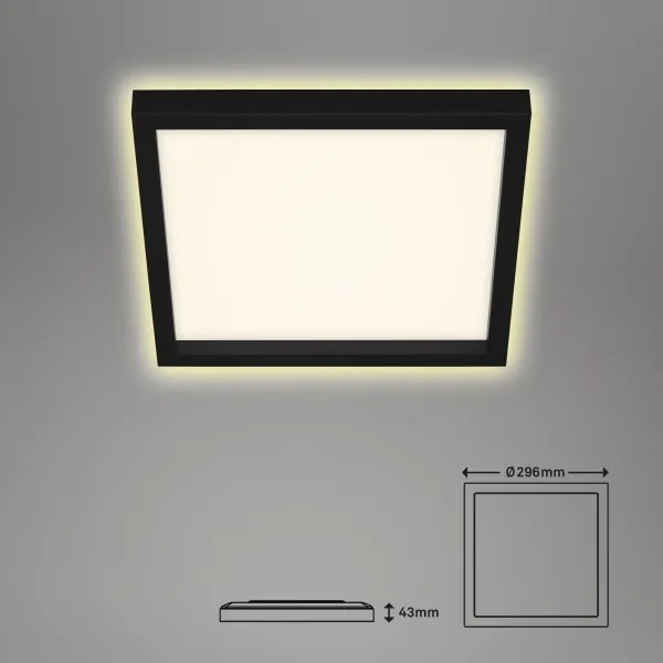 Briloner 7362-015 - LED Stropné svietidlo CADRE LED/18W/230V 29,6x29,6 cm čierna