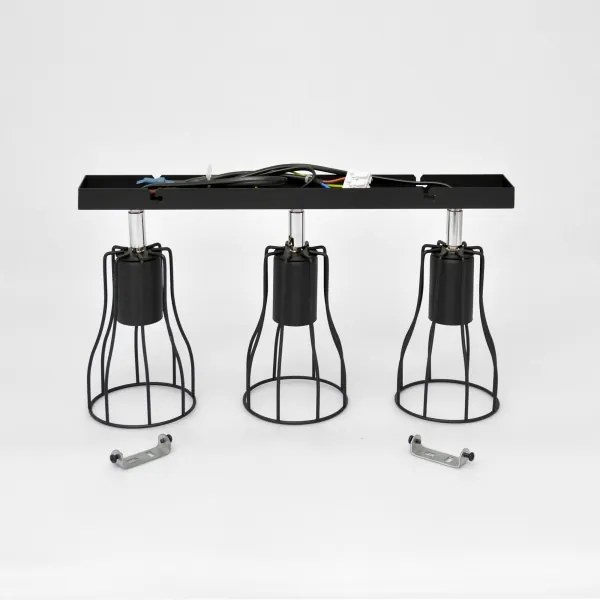 LED Bodové svietidlo TUBE II 3xE27/15W/230V čierna