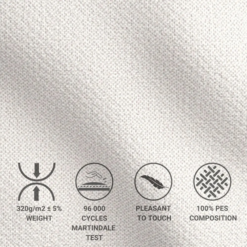 Krémová boxspring posteľ s úložným priestorom 200x200 cm Monpelli – Maison de Rêve