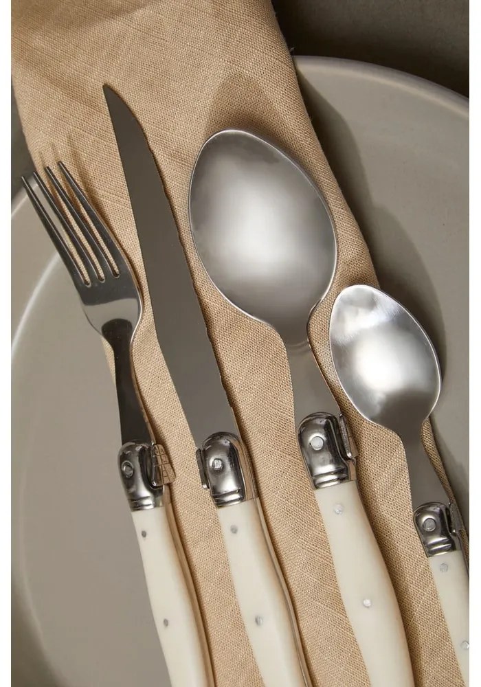 Antikoro príbor v krémovej a prírodnej farbe 16 ks Swiss – Premier Housewares