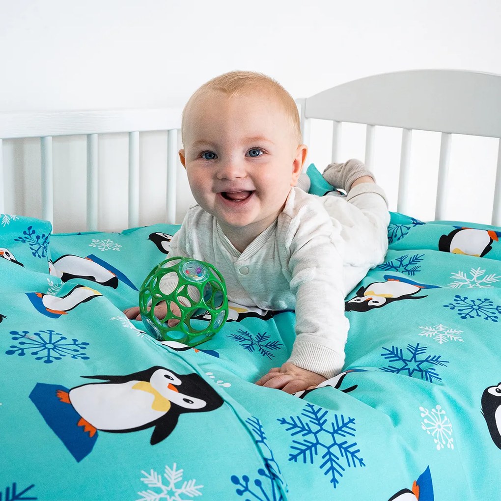 4Home Detské bavlnené obliečky do postieľky Arctic Friends, 100 x 135 cm, 40 x 60 cm