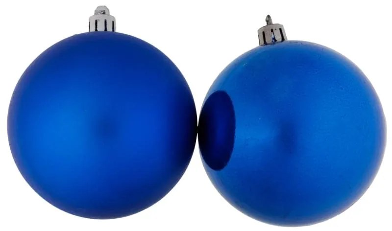 DECOLED Plastové gule, d. 8 cm, modré, 12x lesklé, 12x matné