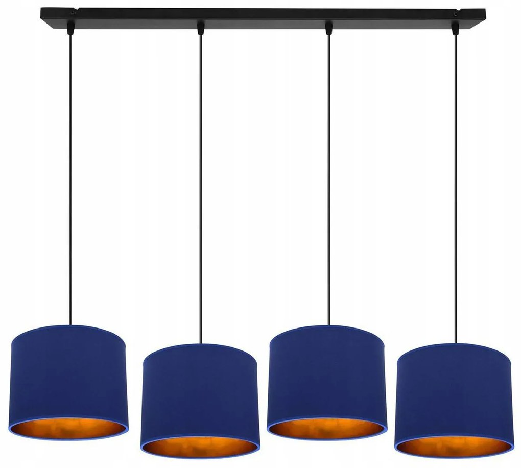 Závesné svietidlo Shade, 4x textilné tienidlo (mix 6 farieb), g