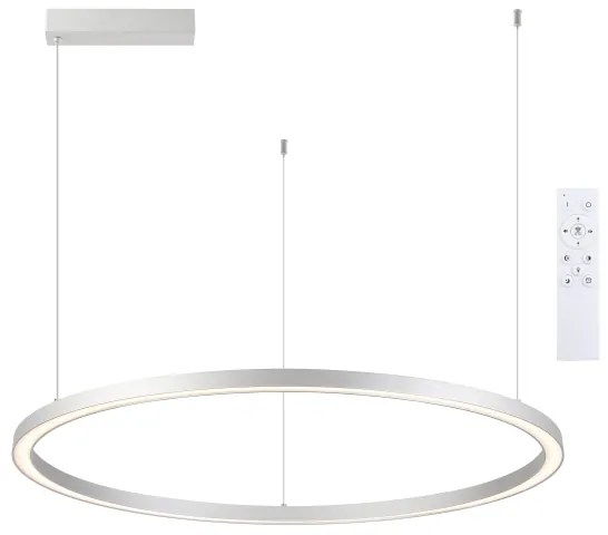 Brilagi - LED stmievateľný luster na lankách PORTOFINO LED/98W/230V strieborný + diaľkové ovládanie