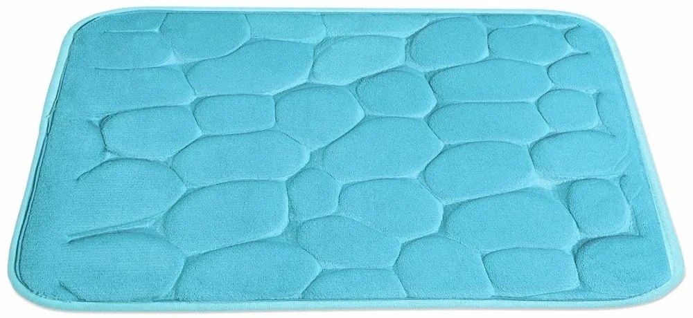 Protišmyková kúpeľňová predložka 3D 0133 tyrkys, 50x80, modrá, kúpeľňa, BO-MA