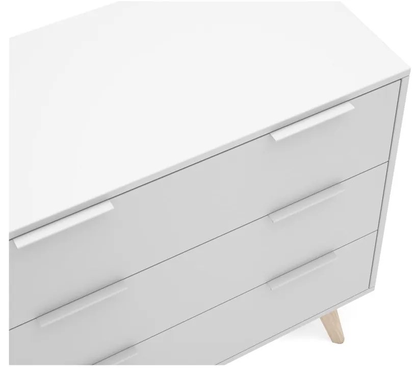 Biela nízka komoda 80x83 cm Campus – Marckeric