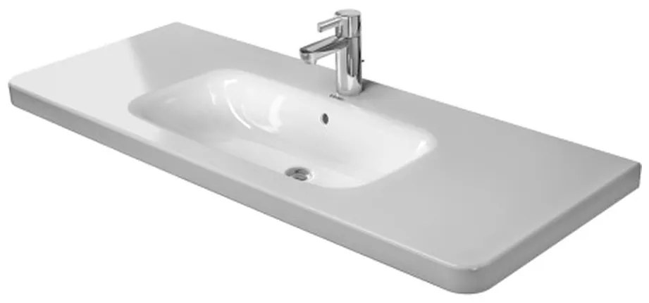 Duravit DuraStyle - Umývadlo do nábytku, 1 otvor pre armatúru prepichnutý, 120x48 cm, biele 2320120000