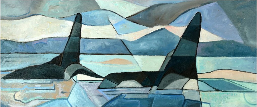 Obraz - Kosatky (120x50 cm)