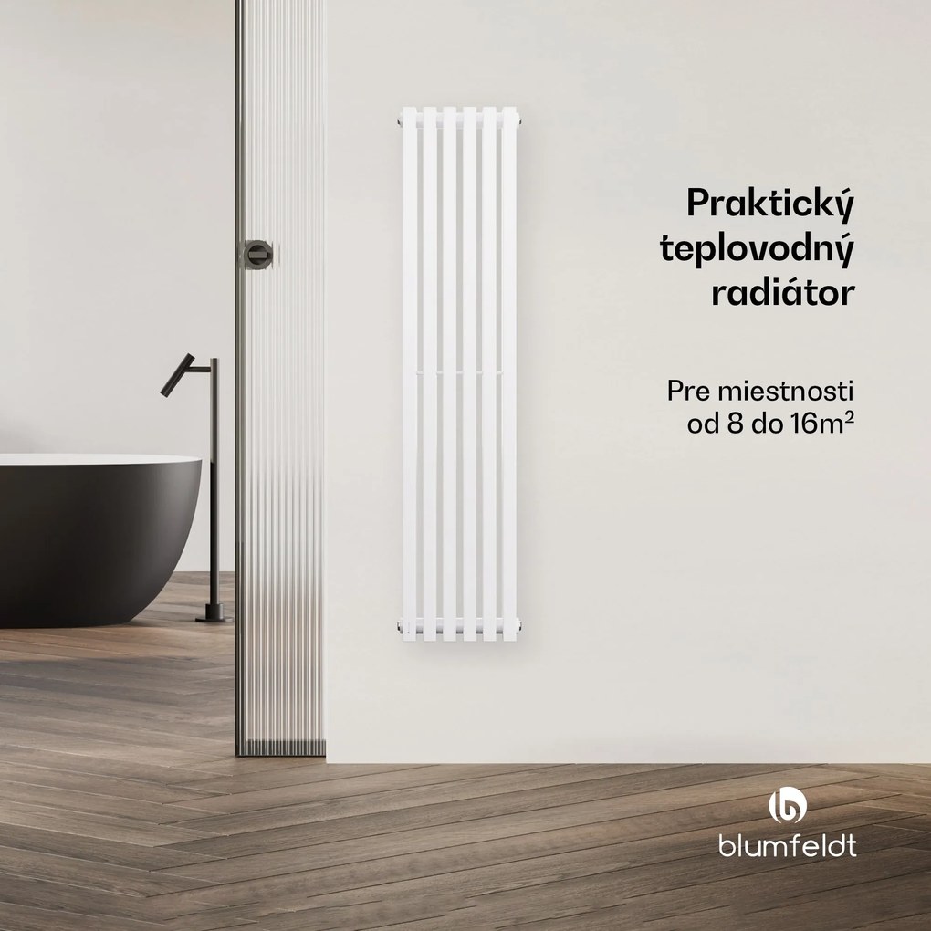 Blumfeldt Radiátor Delgado | moderný dizajn | 25 x 120 cm | 942 W | stredové pripojenie