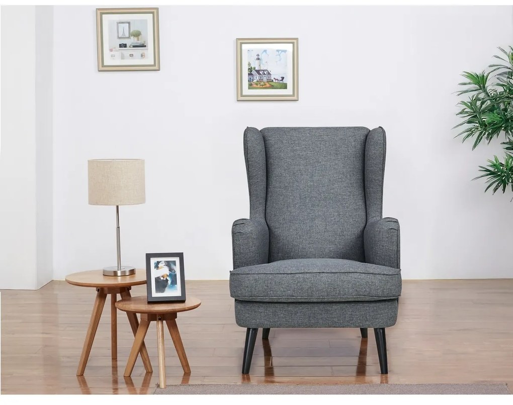 Kreslo s područkami GREY2, sivá