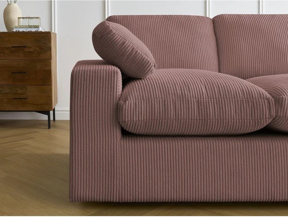 Ružová menčestrová rohová pohovka Belair – Bobochic Paris