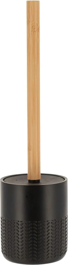WC kefa Eira, čierna/s drevenými prvkami
