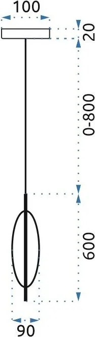 Toolight Toolight, LED závesné svietidlo, APP310-1CP, zlatá, OSW-08553