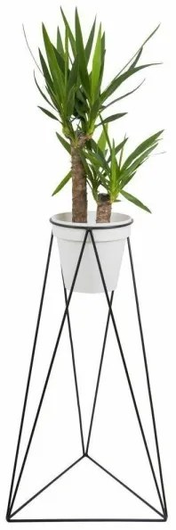 Stojan na kvetináč TRIANGL 90x50 cm čierna