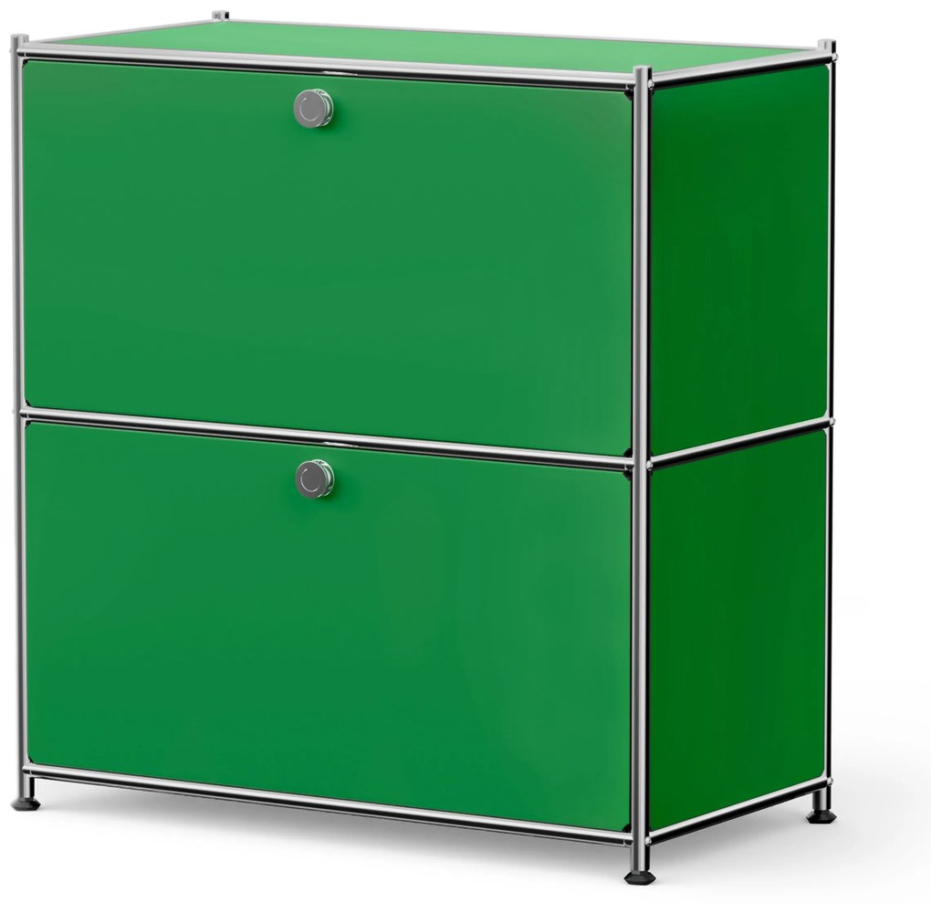 Kovová odkladacia skrinka »CN3« s výklopnými priečinkami, zelená