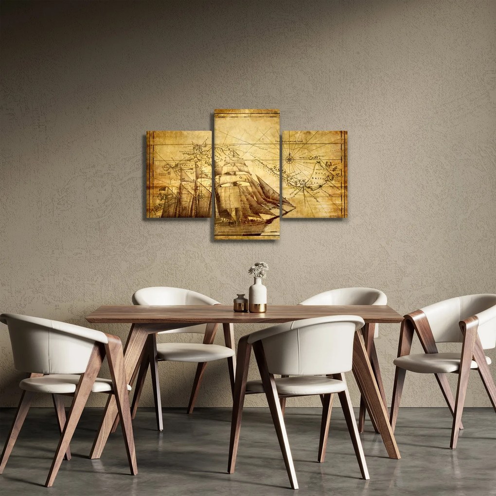 Obraz - Stará mapa (90x60 cm)