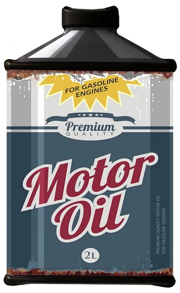 Kovová nástenná ceduľa Motor Oil - 19*1*30 cm