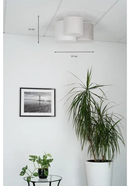 Brilagi - Stropné svietidlo SNAKE 3xE27/15W/230V sivá/krémová