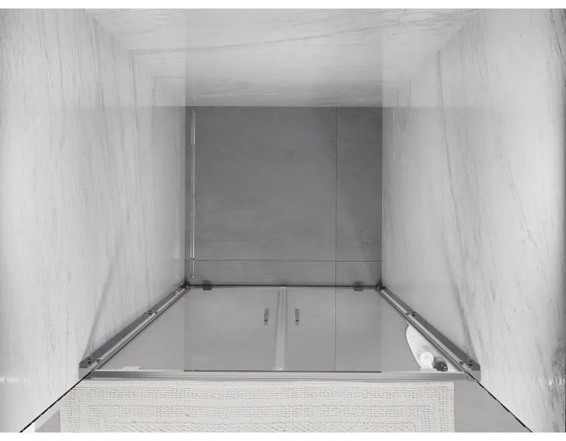 Mexen Exo, dvojkrídlové výklopné dvere 100x200 cm, 6mm číre sklo, chrómový profil, 8182-100-000-01-00