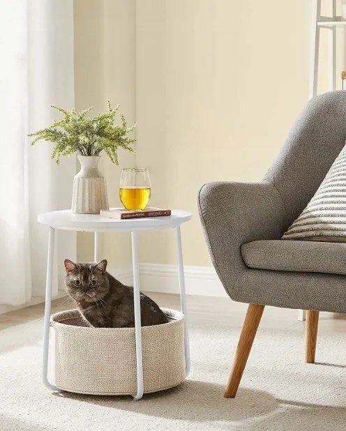 TRENDIE Stolík Flax biely