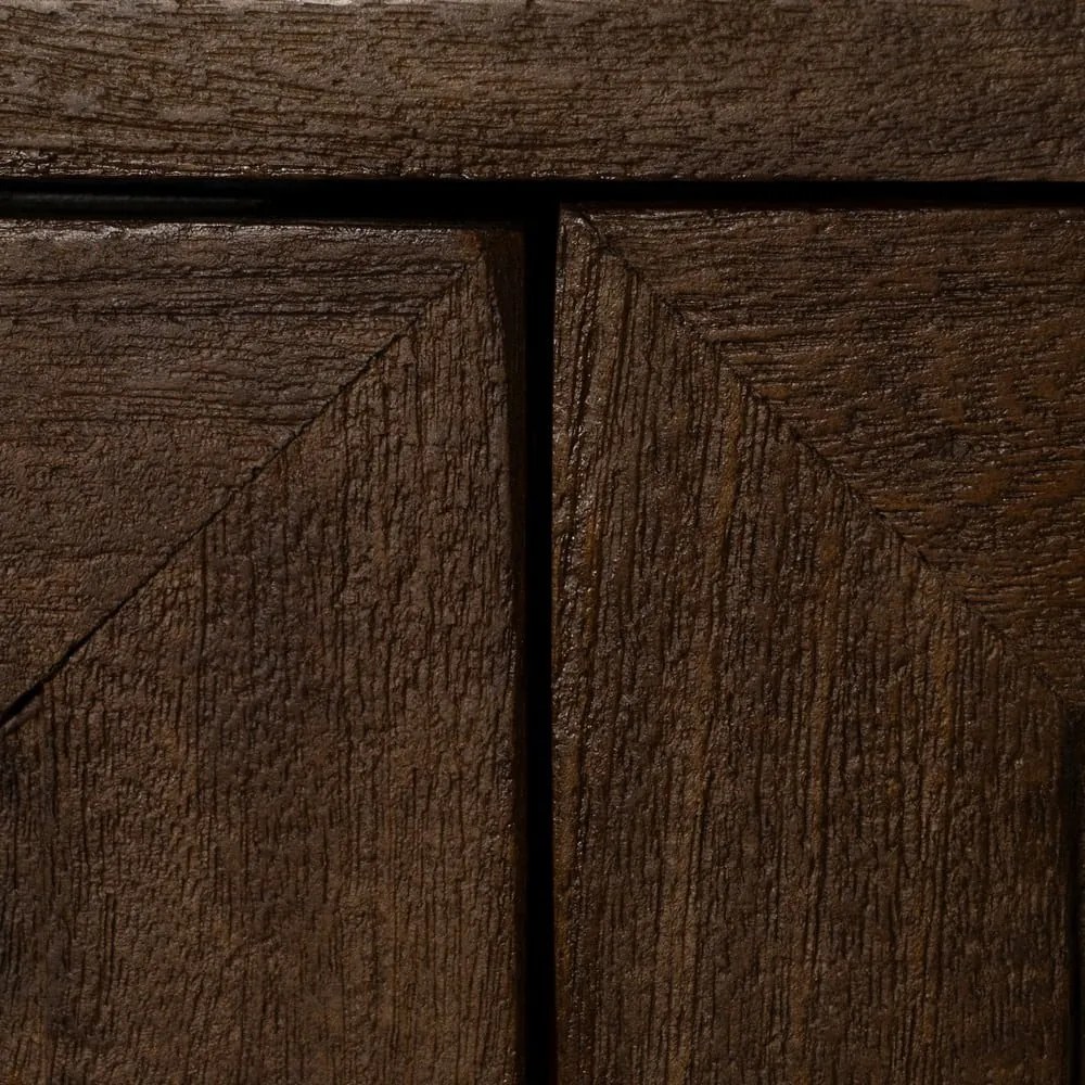 Hnedá vitrína z mangového dreva 180x87x35 cm Ravi – Ixia