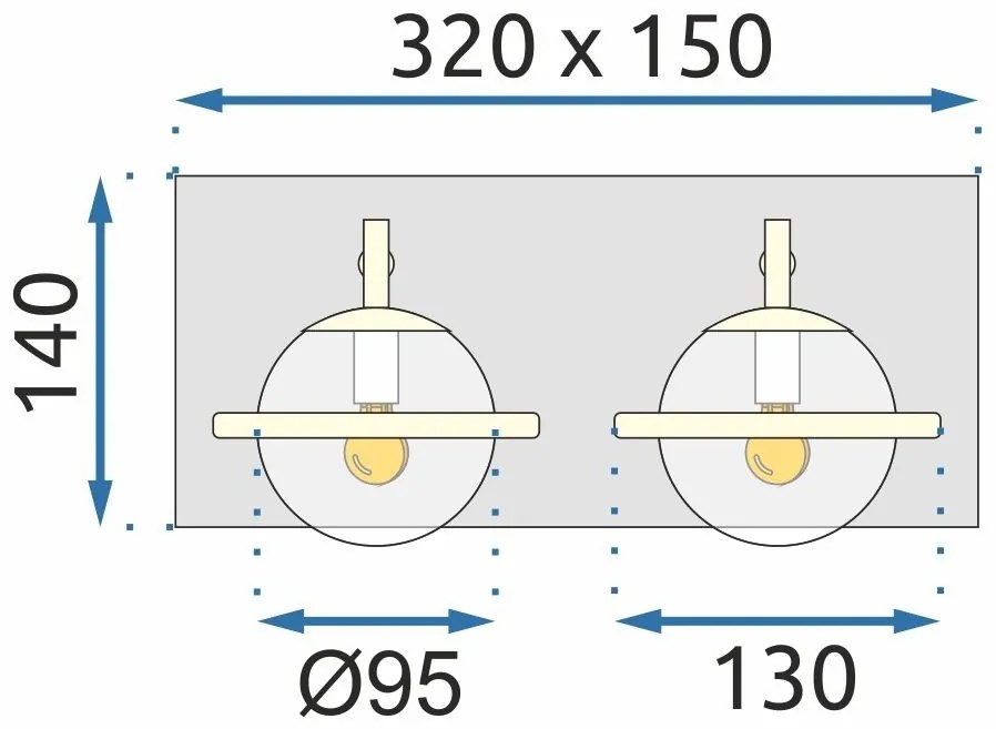 Nástenná lampa KINKIET STYLE XVII čierna