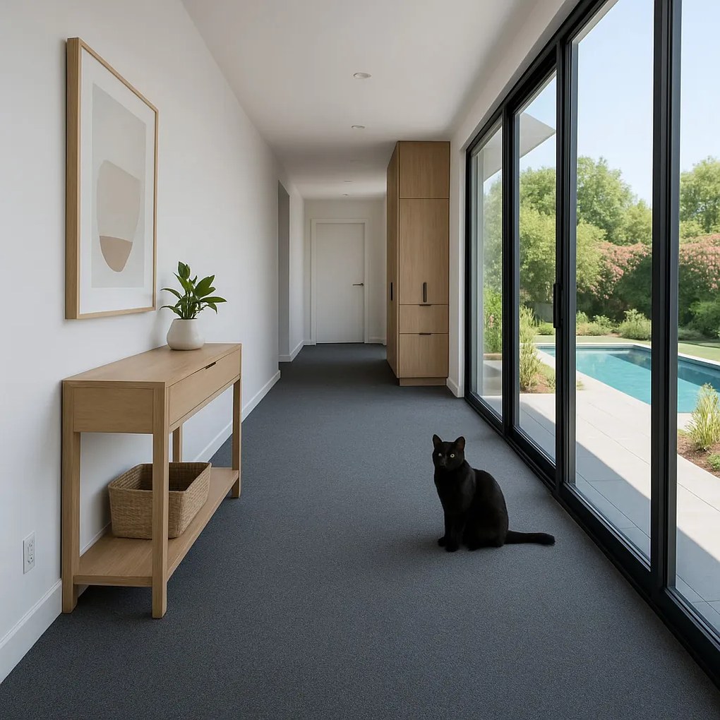 Condor Carpets, Záťažový koberec Rambo-Bet 78, na mieru, šíře 3m,4m,5m, šedá, filc, kuchyňa