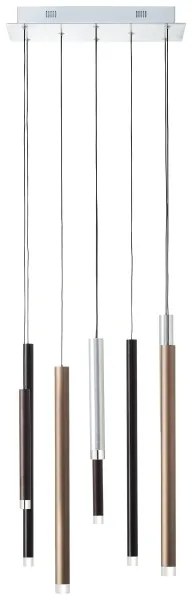 Brilliant - LED stmievateľný luster na lanku CEMBALO LED/32W/230V chróm/čierna/hnedá