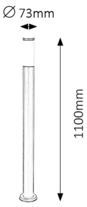Rabalux 8148 - Vonkajšia lampa BLACK TORCH 1xE27/25W/230V IP44