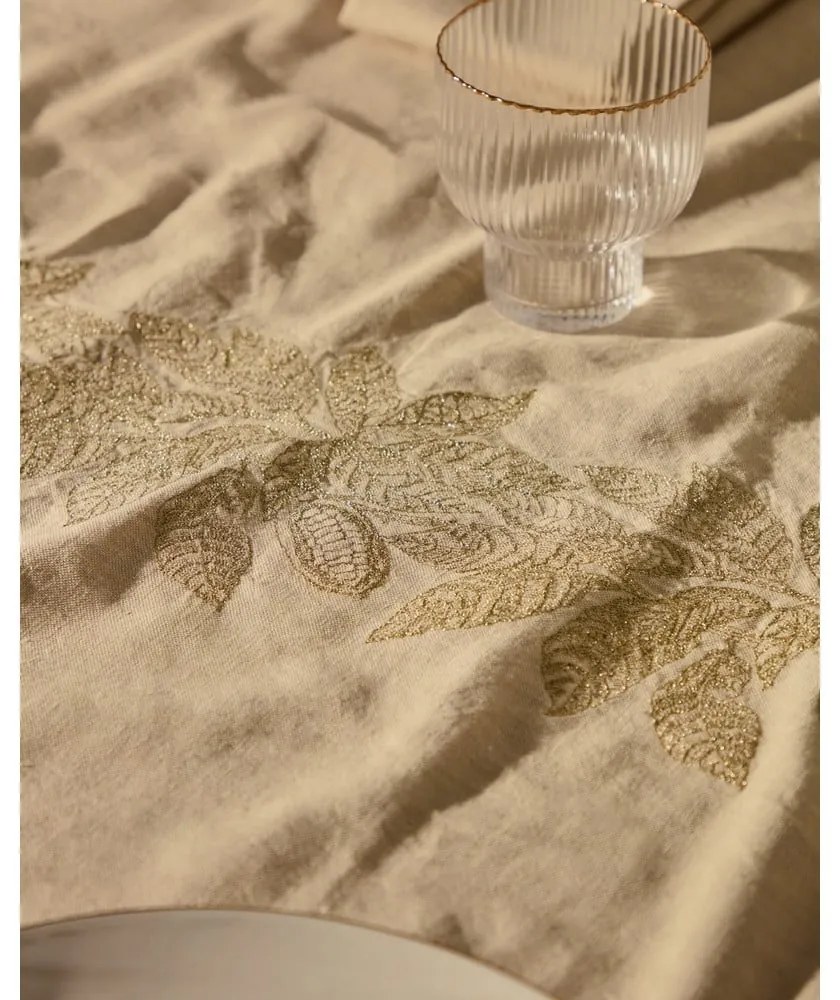 Obrus s prímesou ľanu 150x250 cm Oreti – Kave Home