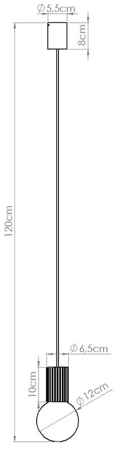 Oranžové závesné svietidlo so skleneným tienidlom ø 12 cm Orbital – Sollux