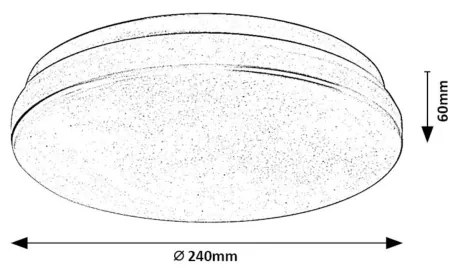 Rabalux 77133-LED Kúpeľňové stropné svietidlo LOWAR LED/12W/230V IP44 3000/4000/6000K