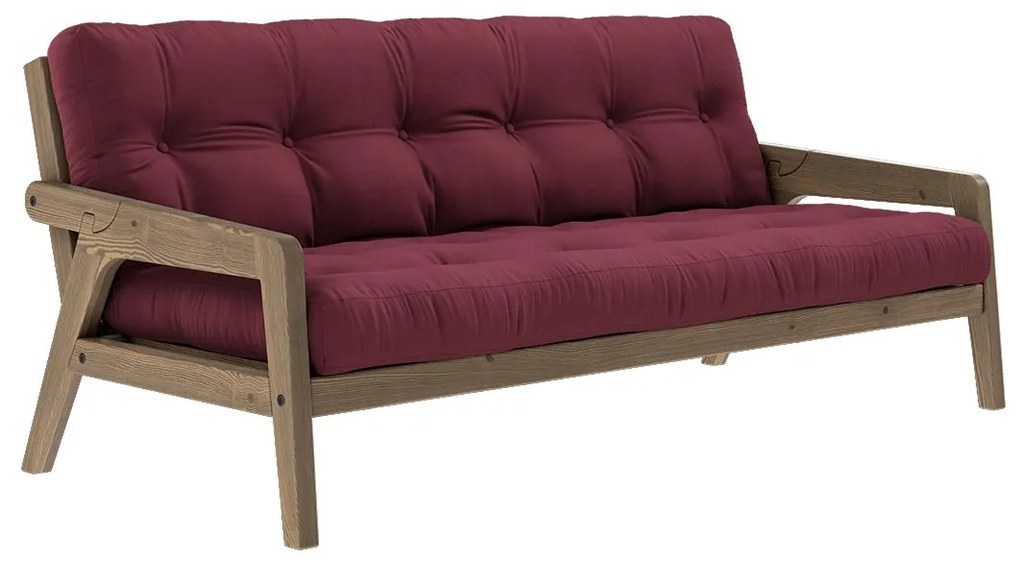 Variabilná pohovka Grab Bordeaux/Carob Brown 204 × 90 × 93 cm / 204 × 130 × 43 cm