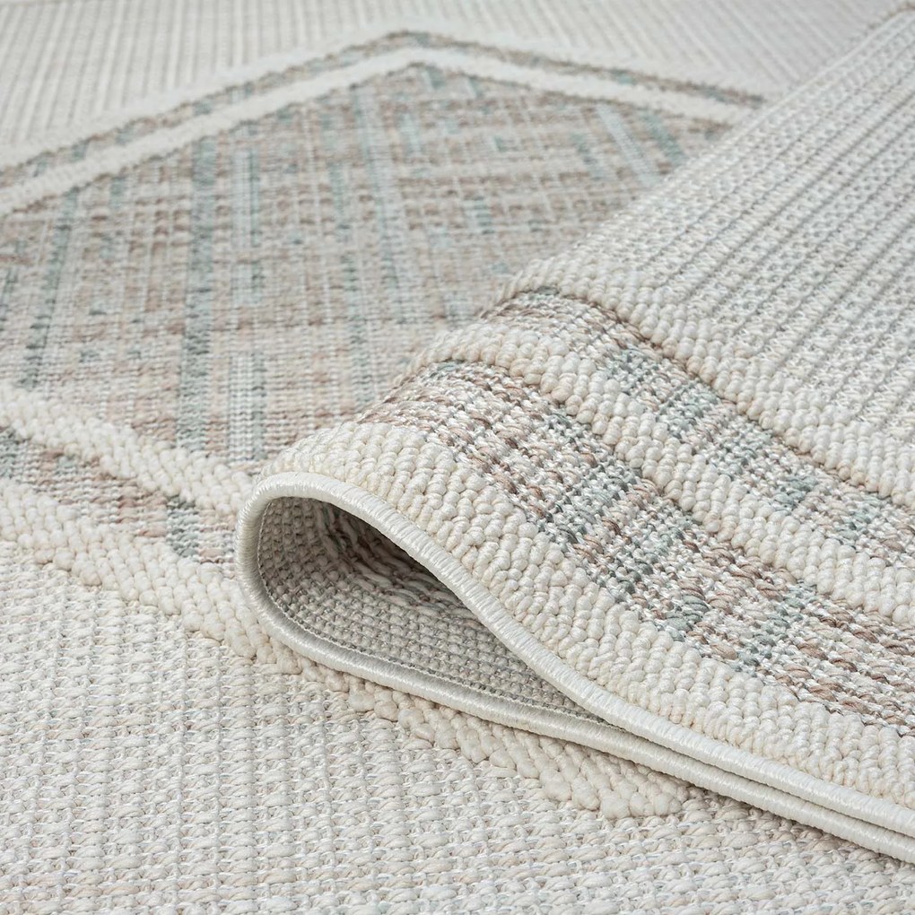 Dekorstudio Moderný okrúhly koberec LINDO 8853 - zelený Priemer koberca: 120cm