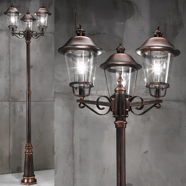 Orion - Vonkajšia lampa KENZO 3xE27/100W/230V IP44 bronz/patina