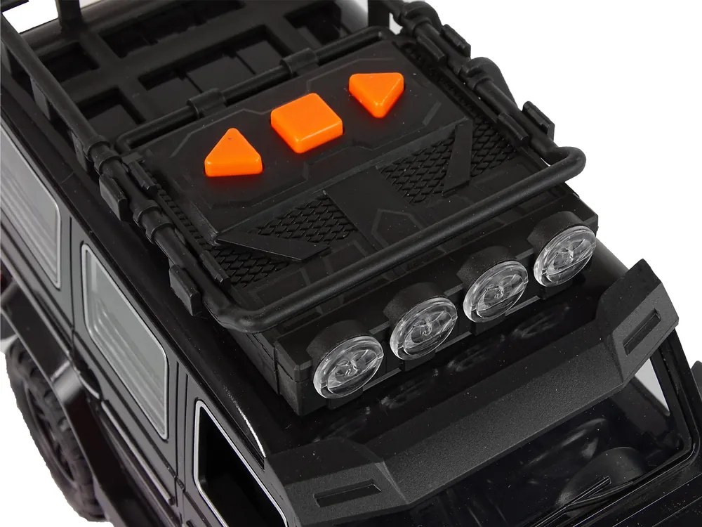 LEAN TOYS Terénne auto, trecí pohon - čierna