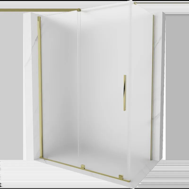 Mexen Velar posuvná sprchová kabína 140 x 70 cm, mráz, zlatá - 871-140-070-31-50