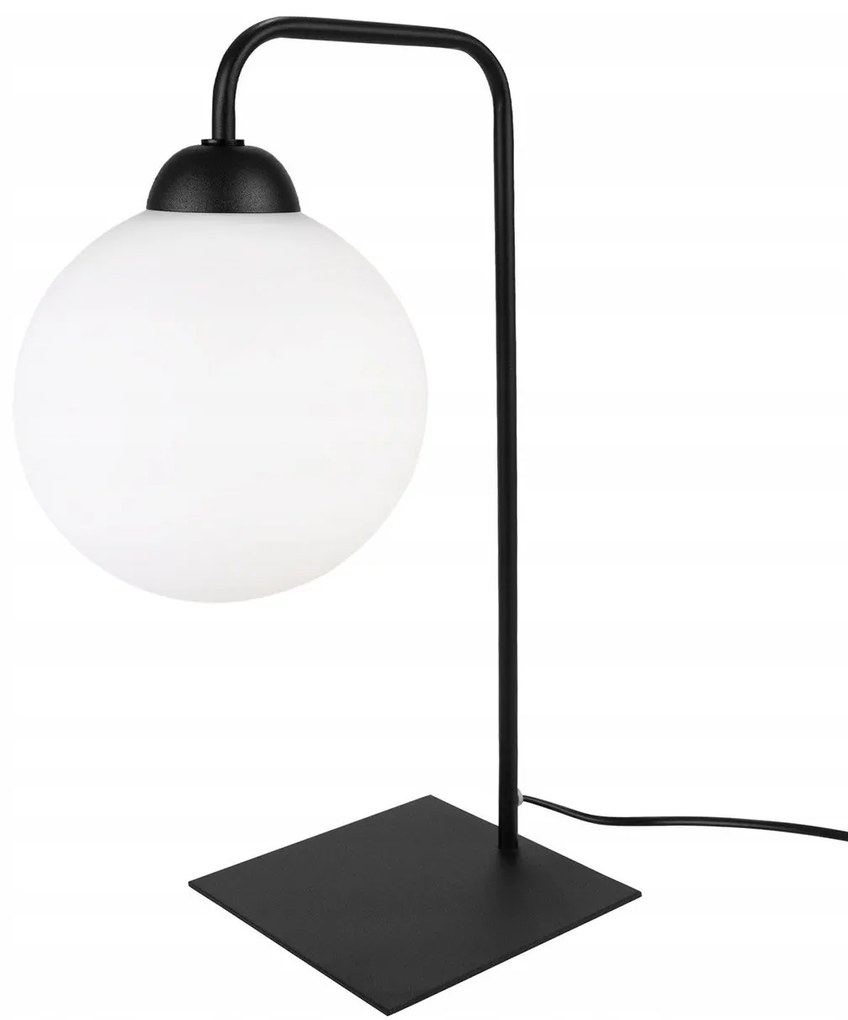 Stolná lampa Florence, 1x biele sklenené tienidlo