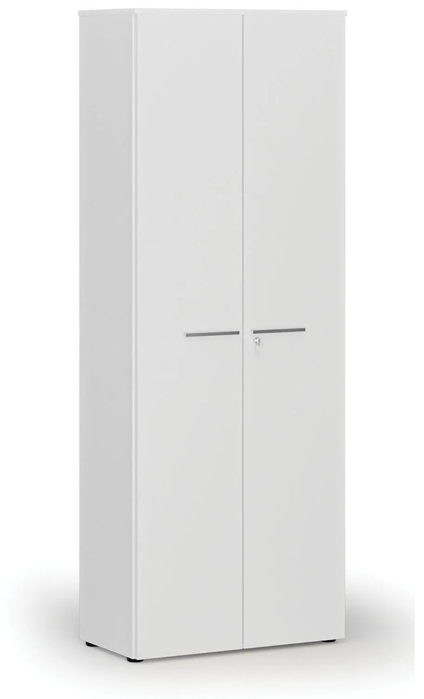 Kancelárska skriňa s dverami PRIMO WHITE, 2128 x 800 x 420 mm, biela