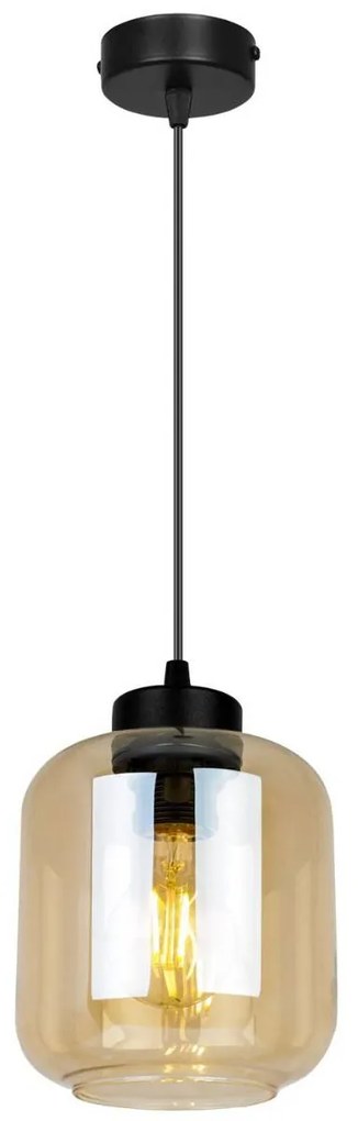 Závesné svietidlo Novalja, 1x sklenené tienidlo (výber z 3 farieb)