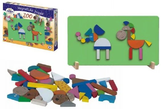 Magnetické puzzle ZOO v krabici 33x23x3,5cm