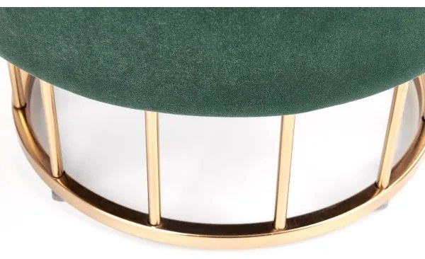 Taburet MINTY pr. 37 cm zelená/zlatá