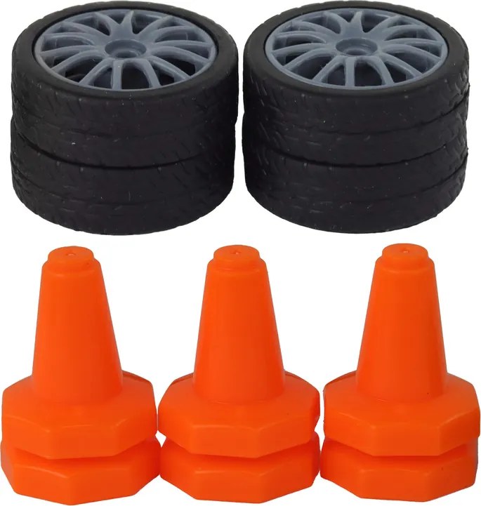 LEAN Toys Športové autíčko s diaľkovým ovládaním R/C v mierke 1:24, čierne, s vymeniteľnými kolesami