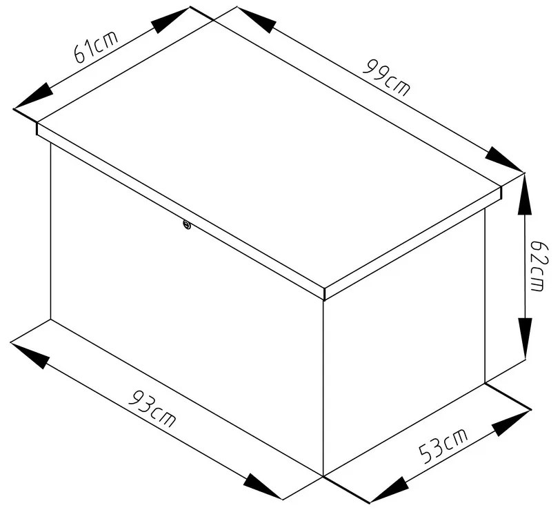 Záhradný box G21 Denver 280 L, šedý plechový 63900841