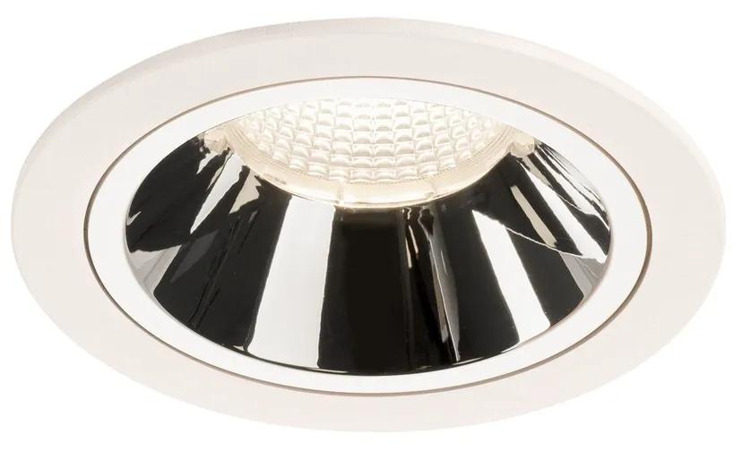 Stropné svietidlo SLV NUMINOS® DL L vnitřní LED zápustné stropné svietidlo biela/chrom 4000 K 40° 1003978