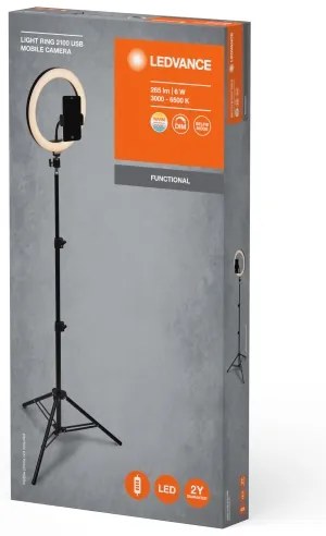 Ledvance - LED Stmievateľná lampa so stojanom a držiakom na vlogovanie LED/6W/USB