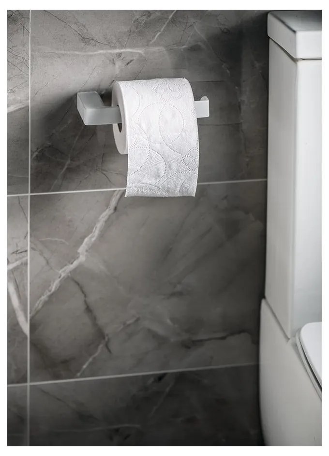 Biely kovový držiak na toaletný papier Sapho Pirenei