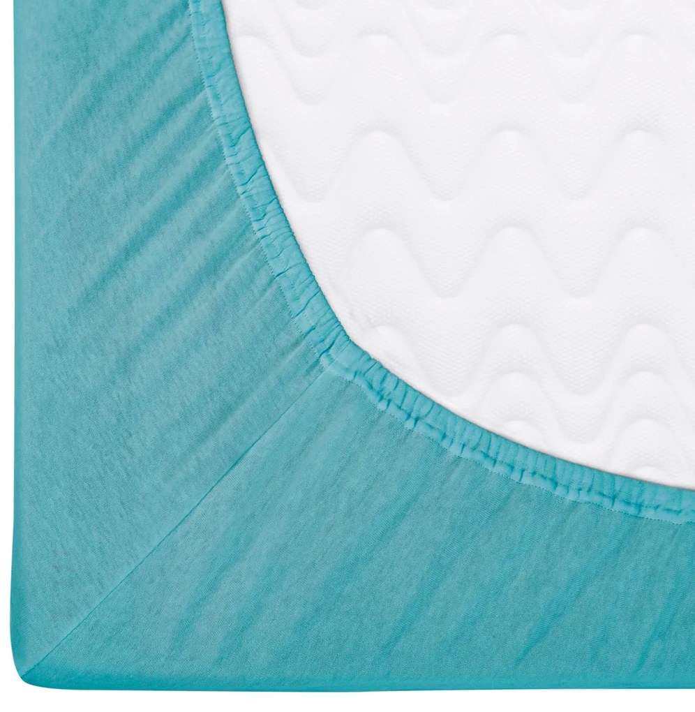 DETSKÉ JERSEY PRESTIERADLO 010 60X120 CM TYRKYSOVÉ