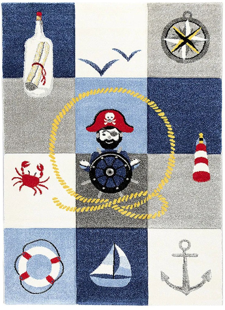 Koberce Breno Kusový koberec DIAMOND KIDS 24241/953, modrá, viacfarebná,160 x 230 cm